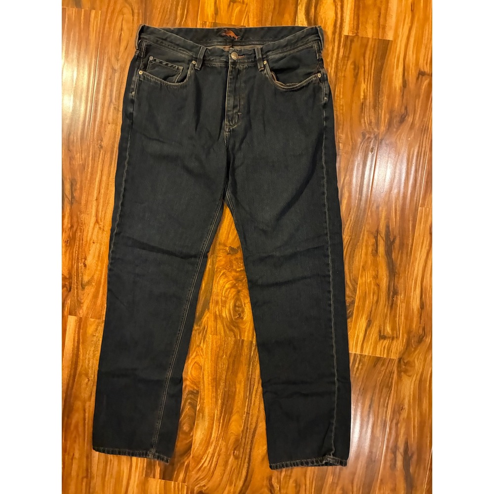 Tommy Bahama Relaxed Standard Jeans Mens 38x34 Dark Wash Indigo Straight Leg